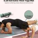 KEEP Yoga Mat - Premium 7mm Thick Exercise Mat, Anti-Tear 32'' Extra Wide Fitness Mat with Strap for Men & Women, Non Slip Pilates Mat for Home Yoga, Pilates, Gym, Stretching, Floor & Fitness Workouts