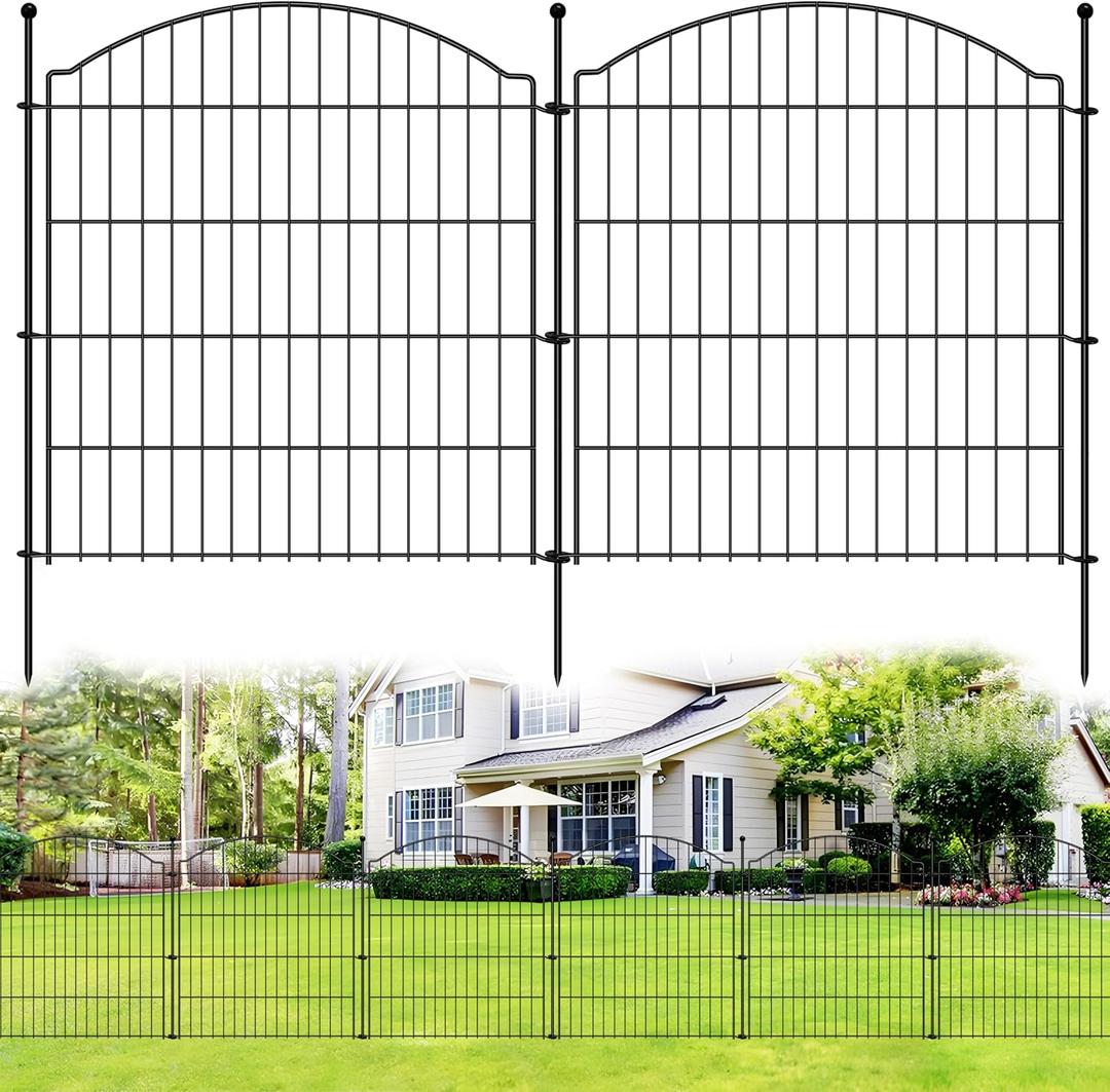 Decorative Garden Fences 32in x 36ft, 15 Pack Outdoor Fencing Animal Barrier Dog Border, Metal Wire Fence Panels for Garden Decor, Flower Bed Edging Borders for No Dig Patio Yard