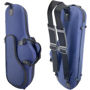 Alto Saxophone Case, Professional Nylon with Backpack Straps, Lightweight Durable Tenor for Alto Sax, Accessories Storage (blue)