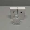 Lawei 3 Pack Refillable Spray Bottles Perfume Atomizer, 100ML 3.4oz Glass Empty Fine Mist Spray Bottle, Clear Portable Square Fragrance Dispenser Bottle with Sprayer for Travel, Silver