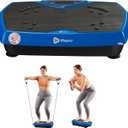 Lifepro Vibration Plate Exercise Machine for Lymphatic Drainage  Whole Body Vibration Platform with Resistance Bands for Home Workout  Low-Impact Vibrating Plate for Body Toning (Blue)