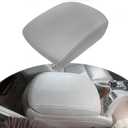 Priprilod Leather Center Console Lid Armrest Replacement Cover Gray Compatible with Honda Pilot 2009 2010 2011 2012 2013 2014 2015 (Only Leather Part)