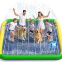 Splash Pad for Kids & Dogs, EPN 155"-110" Extra Large Non-Slip Sprinkler Splash Pad, Thickened 0.5mm PVC Water Play Mat, Outdoor Water Toy for Backyard Summer Fun, Ideal for Toddlers 3+ Boys Girls