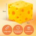 Jumbo Cheese Squishy Toy, Giant Slow Rising Cheese Squishy for Kids & Adults, Soft Sensory Squeeze Fidget Toy for Stress Relief, Funny Office Desk Toy & Novelty Gift, Large