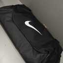 Nike Brasilia Duffel Bag (Large), Black/Black/White, MISC