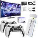2026 Upgrade Wireless Retro Gaming Console Stick Built-in 20, 000+ Classic Games and 23 Emulators, 4K HDMI Output Plug & Play Retro Game Console with Dual 2.4G Controllers, Nostalgic Gifts (64GB)