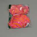 Women's 2 Piece Bikini Sets Striped Halter Tie Swimsuit Bathing Suit Beachwear (Large, Orange)