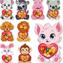 36 Pack Valentines Day Cards for Kids - DIY Candy Jar Valentine Cards with Heart Shaker Pouches, Classroom Exchange Valentine Candy Cards for Boys Girls, Party Favors (Candy Not Included)