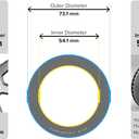 STANCEMAGIC Hubcentric Rings (Pack of 4) - 54.1mm ID to 73.1mm OD - Silver Aluminum Hubrings - Only Fits 54.1mm Vehicle Hubs and 73.1mm Wheel Centerbore - Compatible with Scion Mazda Toyota