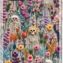 for iPhone 15 Plus Case, Wireless Charging Compatible,Dual-Layer Protection with Stylish Wildflower Design, Soft Silicone + Hard Shell, Cute Chic Phone Cover for Women - Mystic Floral Owlscape