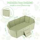 Foldable Dog Bathtub for Small to Medium Dogs & Cats, Portable Dog Tub with Drain Plug & Non-Slip PVC Bottom, Use as Shower Pet Bathtub or Puppy Pool, Fold Flat for Easy Carry & Storage (Green)