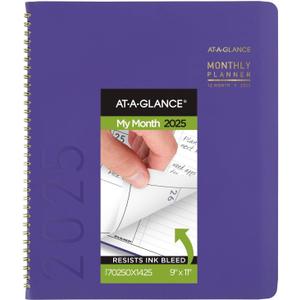 AT-A-GLANCE 2025 Planner, Monthly, 9 x 11, Large, Contemporary, Purple (70250X1425)