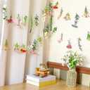 Suncalla 2 Pcs 6.6 ft Artificial Flower Garland Spring Wildflower Vines Backdrop Floral Hanging Ceiling Garland for Tea Birthday Wedding Bridal Shower Baby Shower Backdrop Wall Decor(Vivid Color)
