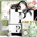 Birthday Gifts for Women, Personalized Graduation Gifts Teacher Appreciation Gifts, Monogrammed Initial Gift for Teacher Her Wife Friend Daughter Sister Girlfriend, Get Well Thank you Gifts (P)