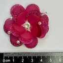 8 Pieces Iridescent Mixed Color 2' Sequin Shell Flowers Rhinestones Beading Applique, Crystal Beaded Mix Flower Applique sew on Cloth Patch DIY Garment Accessory Cloth Headband Decor