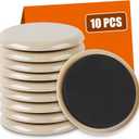 10PCS Furniture Sliders, 3 1/2" Furniture Sliders for Hardwood Floors, Reusable for Carpet, Heavy Duty Furniture Movers Sliders, Carpet, Floor Protectors (Beige)