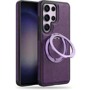 Spin Stand Case for Samsung Galaxy S26 with Kickstand Rotatable-Purple