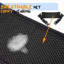 USHAKE Slim Running Belt, Workout Fanny Pack for Men Women,Exercise Waist Pack for Apple iPhone Holder, Runner Belt for Running Walking Cycling Camping Gym (black/3 yellow zippers)