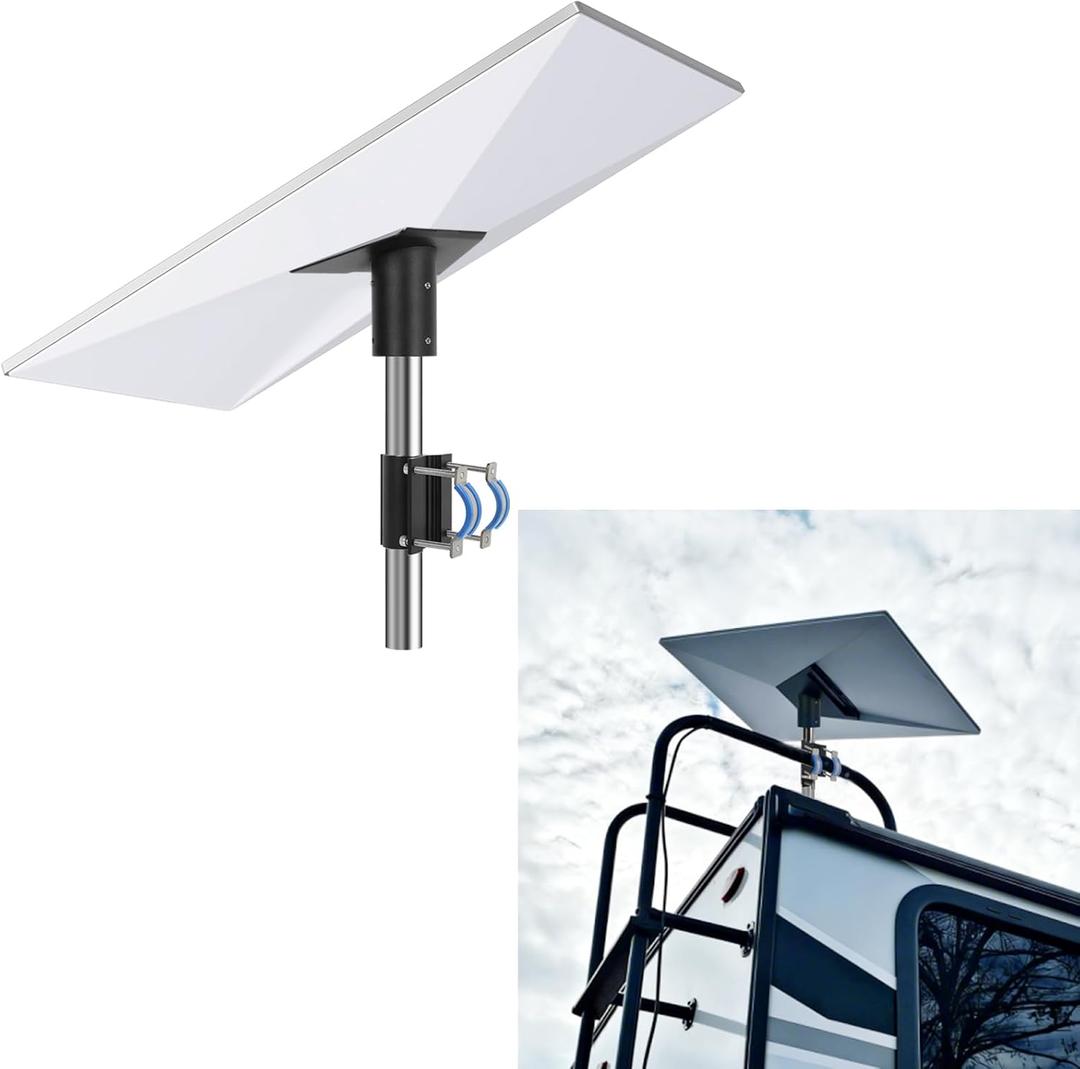 Starlink Gen 3 Mount Kit, Rustproof Stainless Steel Compatible with STARLINK Standard Dish for RV and Pole Mount, Adjustable Horizontal and Vertical Installation