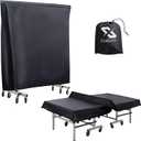 Golkcurx Ping Pong Table Cover,Table Tennis Cover Waterproof Sunproof Indoor & Outdoor Fits Universal 9x5 FT Tables (Black) (R01)