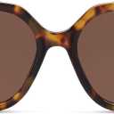 AMOMOMA Oversized Hexagonal Sunglasses for Women, Fashion Womens sunglasess Designer Shades 70s UV400 Polarized AM6646,  Tortoise/Green