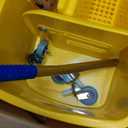 Mind Reader Mop Bucket with Wringer (Mop Not Included), 5.5 Gallon Cleaning Bucket with Wheels and Handle, Upward Press Wringer, Small Mop Compatible, Yellow