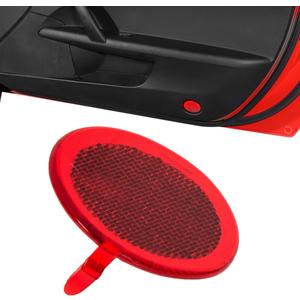 Door Reflector Trim Compatible with Chevrolet Corvette C6 2005-2013, SSR 2003-2006 Compatible with Pontiac Bonneville 2261-2756 Interior Front Door Reflector Warning Trim Red FL/FR Side