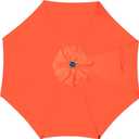 Blissun 9 ft Solar Umbrella, 32 LED Lighted Patio Umbrella, Table Market Umbrella, Outdoor Umbrella for Garden, Deck, Backyard, Pool and Beach (Orange)