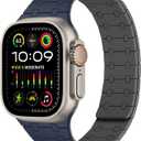 Amizee Magnetic Bands Compatible with Apple Watch Band 49/46(Series 11/10)/45/44/42(Serie 3) Women Men, Sport Silicone Strap 