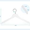 TOPIA HANGER White Wooden Hangers 29 Pack, 0.28 inch Slim Wood Clothes Hanger with Flat Design and Smooth Notches, Lightweight & Durable Space Saving Hangers for Shirt, Coat, Camisole-CT31W