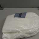 RESARE Waffle Bathroom Runner Rugs, Super Absorbent Bath Mat Non Slip Washable Quick Dry, Ultra Soft Quick Dry Boho Bath Rugs with Tassels for Hallway Bedroom Laundry Room, 2'x6'(24"x72"), White