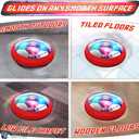 ActiveMVP Kids Toys Rechargeable Hover Soccer Ball with Red Blue 2 Motivational Wristbands - Indoor Soccer Game LED Light Up Kick Disc Foam Bumper - Gift for Toddlers Boys Girls Age 3 4 5 6 7 8 9 11+