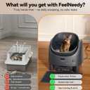 Automatic Litter Box Self Cleaning, FeelNeedy Open-Top Smart Cat Litter Box with App Control, Odor-Control Safety Sensor Design for 1-3 Cats, Includes Waste Bags