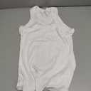 LOLONG Womens Tank Tops Summer Sleeveless Racerback Casual Basic Ribbed Knit Shirts (Small, White)