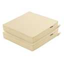 Comcaver Outdoor Chair Cushions 16 x 17 Inch Water Resistant Patio Chair Cushions with Tie 3 Year Color Fastness Thick Outdoor Seat Cushion for Garden Lawn Patio Furniture Beige Set of 2