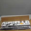 YaFex Heavy Duty Curtain Rods 32-150 Inch, 1 Inch Adjustable Black Curtain Rod for Windows, Extra Long Window Treatment Rods with Aluminium Finials, Easy Installation