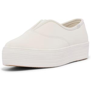 Keds Women's Point Slip on Sneaker (7, White Leather)