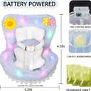 2 x Car Air Freshener Vent Clip with Light Used for Jelly Cat Car Seat,Have A Seat Compatible with Fuggler Accessories (Battery Type-Blue)