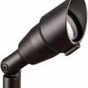 Kichler 7.5" Outdoor Accent Light in Textured Architectural Bronze, 12V LED Adjustable Spotlight, (7.5" L x 3" H),, 15374AZT