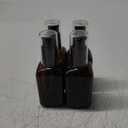 4 Pcs Amber Square Glass Lotion Bottle Refillable Lotion Containers with Black Pump Head and Cap Empty Cosmetic Containers Portable Travel Dispenser Jars Pots for Makeup Cream 50ml/1.7oz