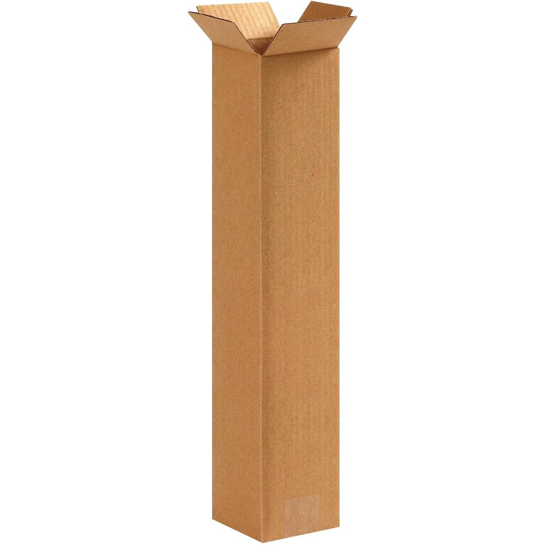 BOX USA Shipping Boxes Small 4"L x 4"W x 20"H 25-Pack, Cardboard Box for Shipping, Moving, Mailing, Packing, Packaging and Storage