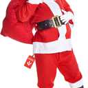 Morph Santa Costume, Deluxe Santa Claus Costume for Men, Christmas Suit for Men, Christmas Costumes Adults (Large, Red)