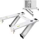 Aozzy Dual Arm Window Air Conditioner Support Bracket Heavy Duty 200lbs, for 5000-22000 BTU Units, Universal Window AC Mount Units Fits Single/Double Hung Windows with Anti-Vibration Pads
