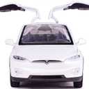 gidoyi Toy Car Model X, Pull Back Car Toys Alloy Vehicles with Lights and Sound 1:32 Scale Model Car (White)