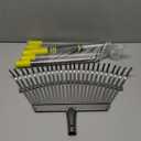 Coopvivi Garden Leaf Rakes, 6FT Rake for Lawns Heavy Duty 25 Metal Tines 18.5 inch Wide, Adjustable Steel Handle, Rakes for Leaves, Gathering Shrub, Grass, Yard