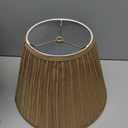 Aspen Creative 32072, Hardback Empire Transitional Spider Lamp Shade, Mushroom Pleated Sienna Brown, 7" Top x 13" Bottom x 10" Slant