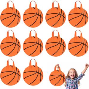 KERINGO 16 PCS Basketball Party Favor Bags Ball Themed Goodie Candy Snacks Bag Basketball Gift Bags Non Woven Gift Bags for Kids Adults Sport Party Supplies