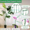 Extendable Plant Stakes, Length Scalable from 17.9IN to 42.3IN Plant Support Stake, Orchid Sticks with Clips for Indoor Outdoor,Garden Stakes for Plant,Tomato,Vegetables,Monstera,Vine - 4Pack