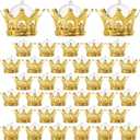 WUWEOT 36 Pack Refillable Crown Candy Box with Dome, Decorative Fillable Crown Candy Holder for Candies Chocolates Cake Dessert Baby Shower Princess Birthday Party Supplies