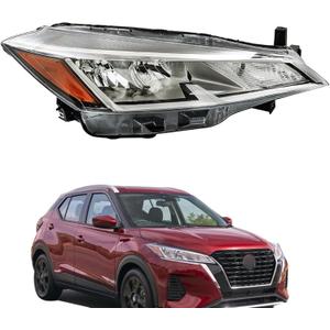 Silscvtt Passenger Side Replacement for Nissan Kicks 2021 2022 2023 Chrome Housing 260105R00A NI2503283 Headlights Assembly